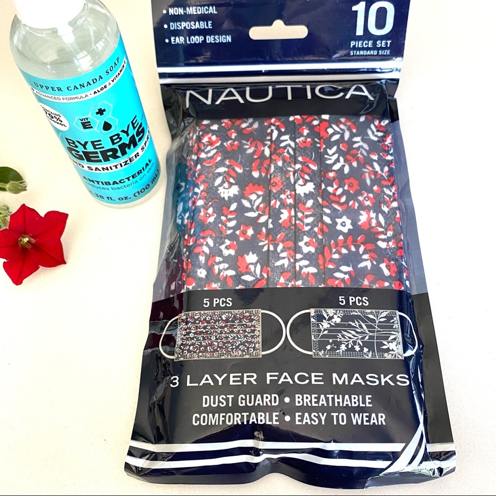 Nautica 10-Pk Face Masks & Hand Sanitizer Spray